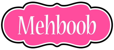 Mehboob invitation logo