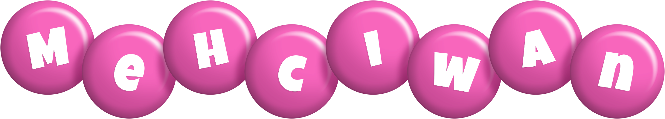 Mehciwan candy-pink logo