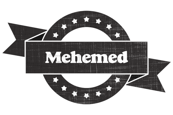 Mehemed grunge logo
