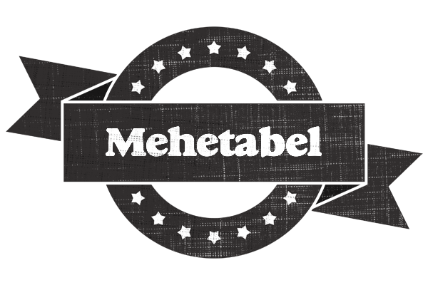 Mehetabel grunge logo