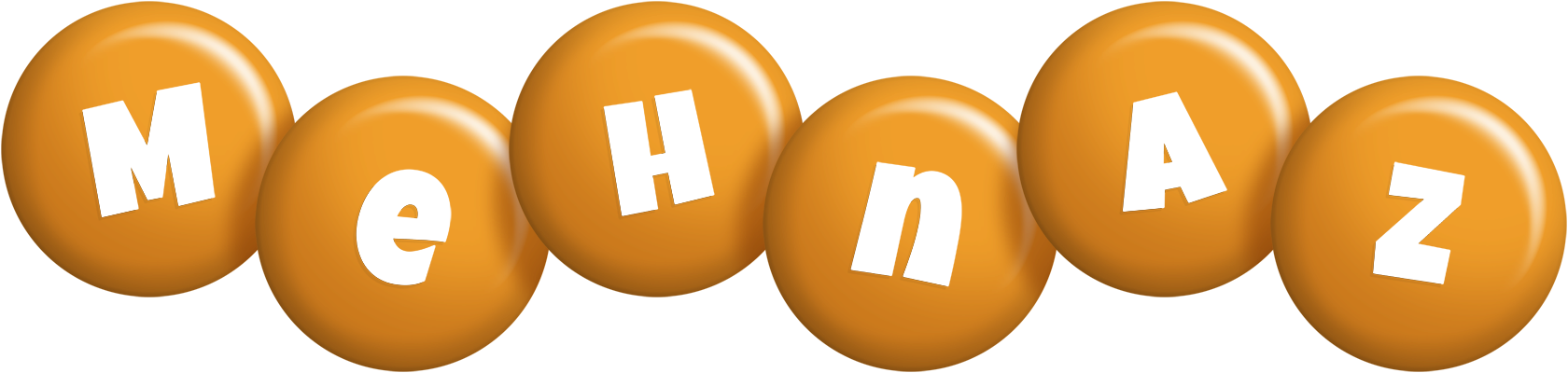 Mehnaz candy-orange logo