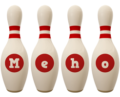 Meho bowling-pin logo