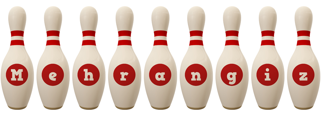 Mehrangiz bowling-pin logo