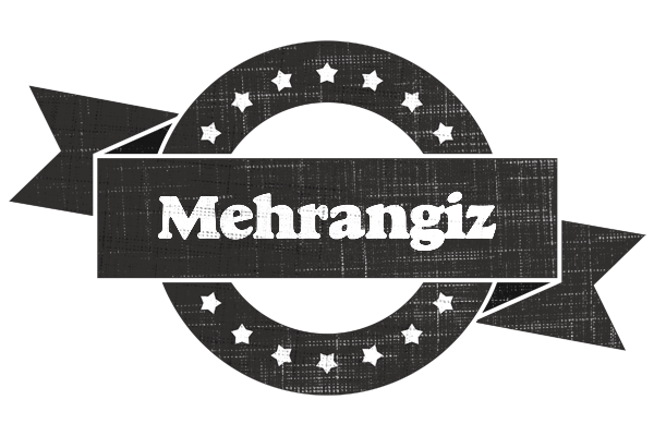 Mehrangiz grunge logo