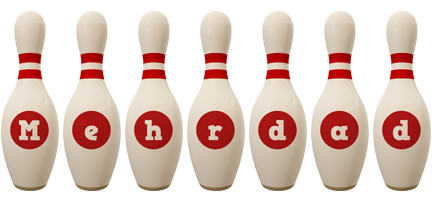 Mehrdad bowling-pin logo