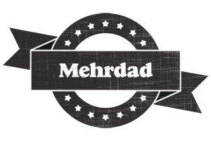 Mehrdad grunge logo