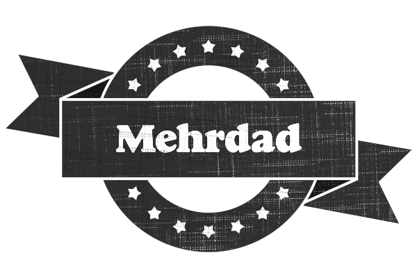 Mehrdad grunge logo