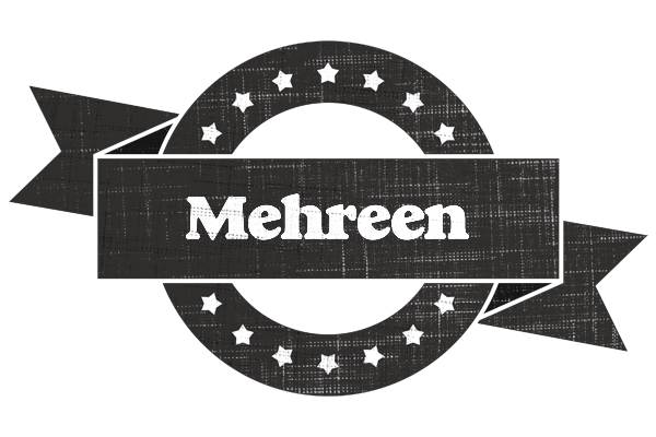 Mehreen grunge logo