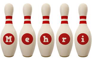 Mehri bowling-pin logo