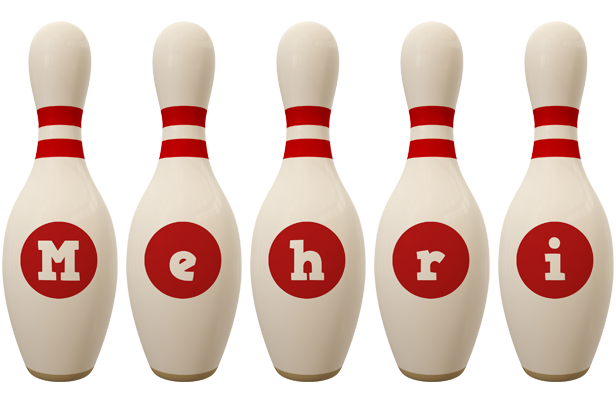 Mehri bowling-pin logo