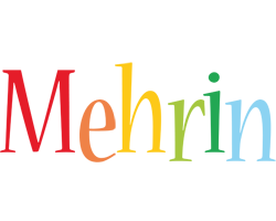 Mehrin birthday logo