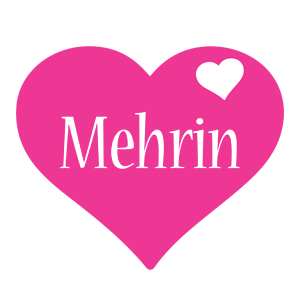 Mehrin love-heart logo