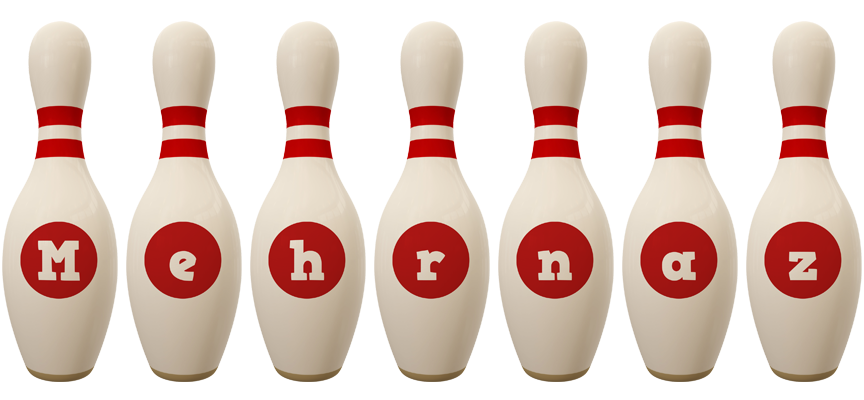 Mehrnaz bowling-pin logo