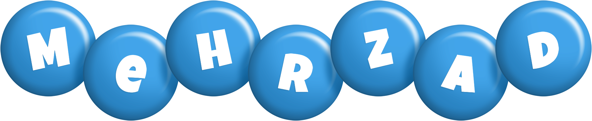 Mehrzad candy-blue logo