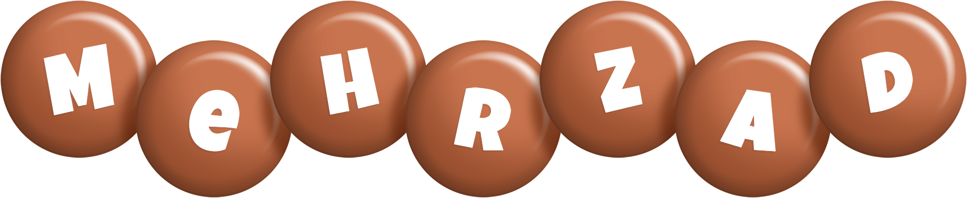 Mehrzad candy-brown logo