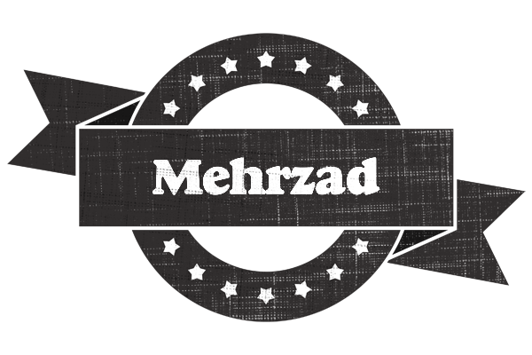 Mehrzad grunge logo