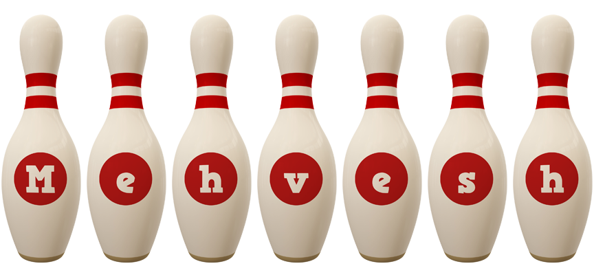 Mehvesh bowling-pin logo