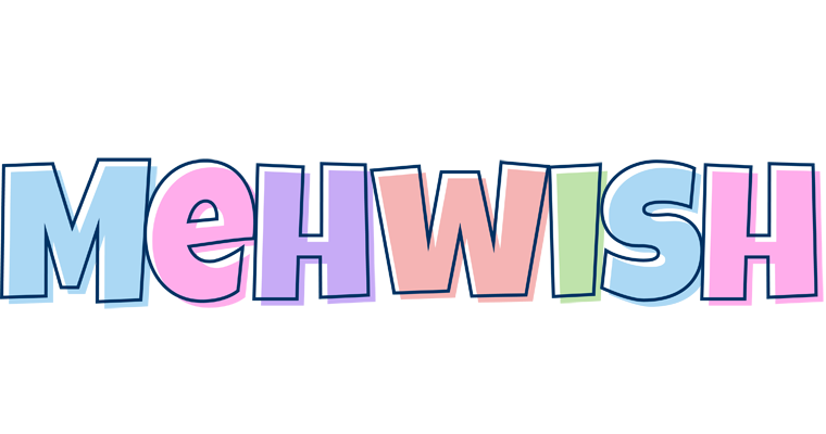 Mehwish pastel logo
