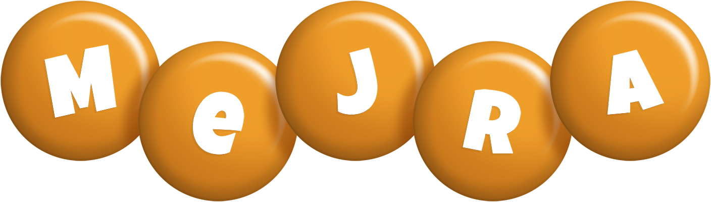 Mejra candy-orange logo