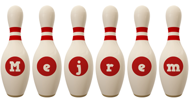 Mejrem bowling-pin logo