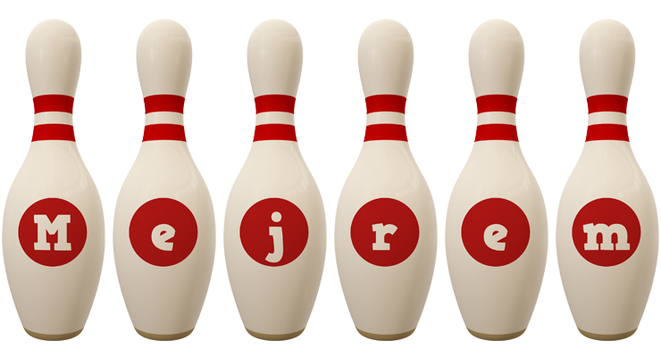 Mejrem bowling-pin logo