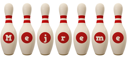 Mejreme bowling-pin logo