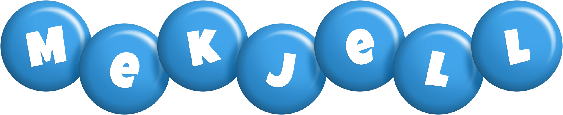 Mekjell candy-blue logo