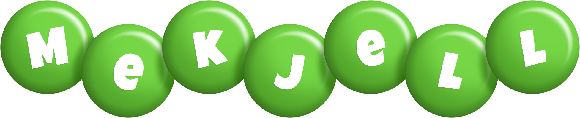 Mekjell candy-green logo