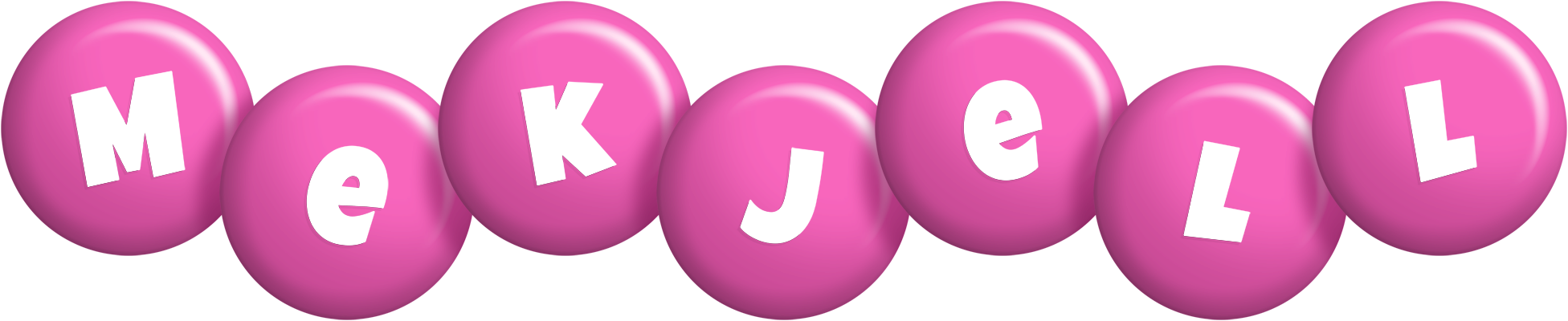 Mekjell candy-pink logo