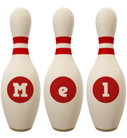 Mel bowling-pin logo