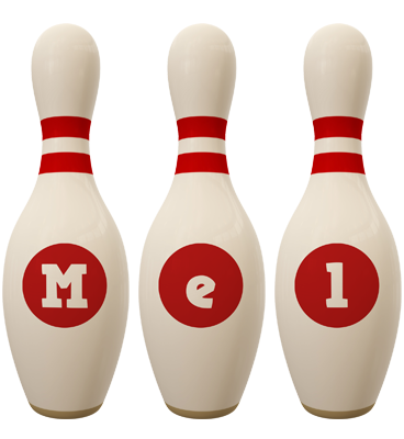 Mel bowling-pin logo