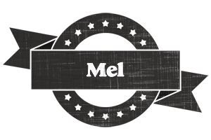 Mel grunge logo