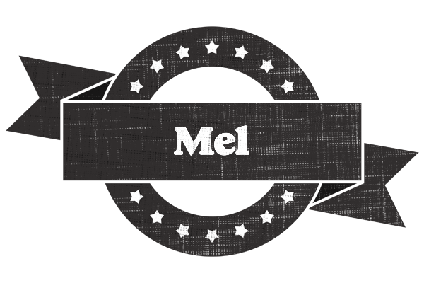 Mel grunge logo