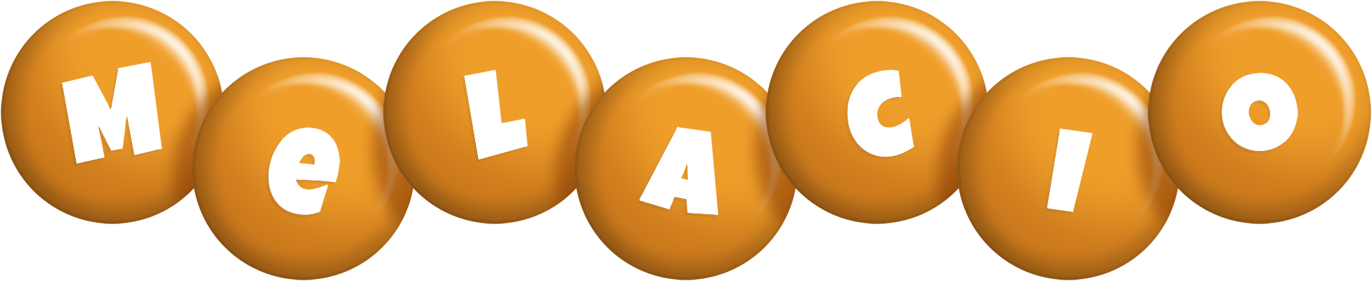 Melacio candy-orange logo