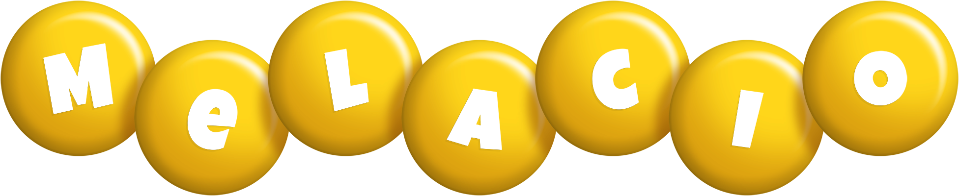 Melacio candy-yellow logo