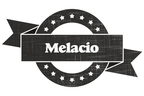 Melacio grunge logo