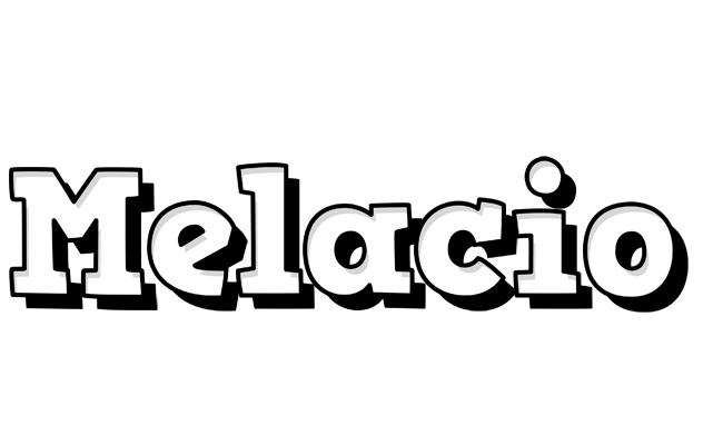 Melacio snowing logo