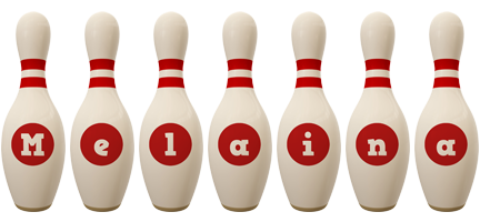 Melaina bowling-pin logo