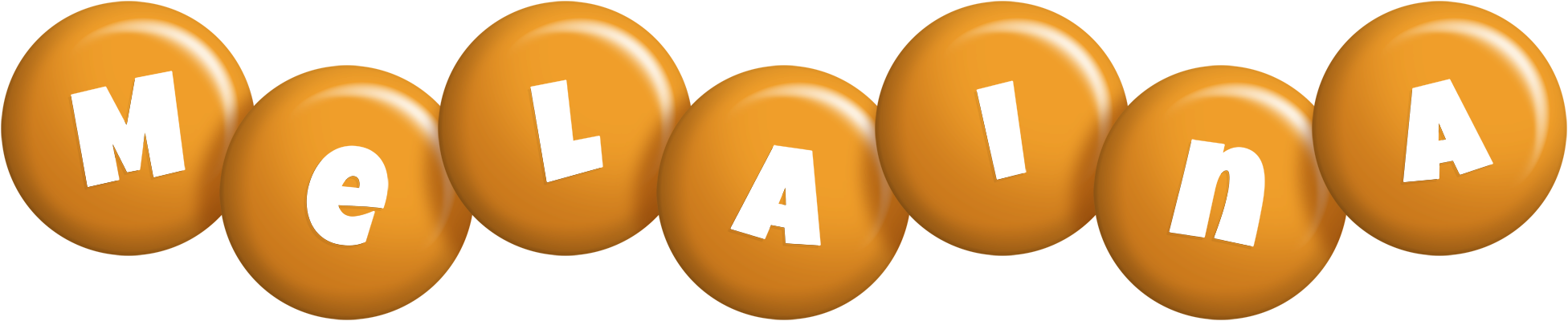 Melaina candy-orange logo