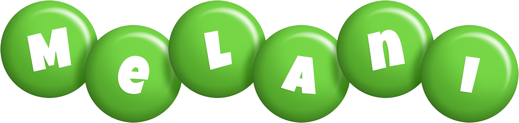 Melani candy-green logo