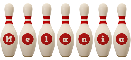 Melania bowling-pin logo