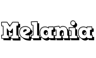 Melania snowing logo