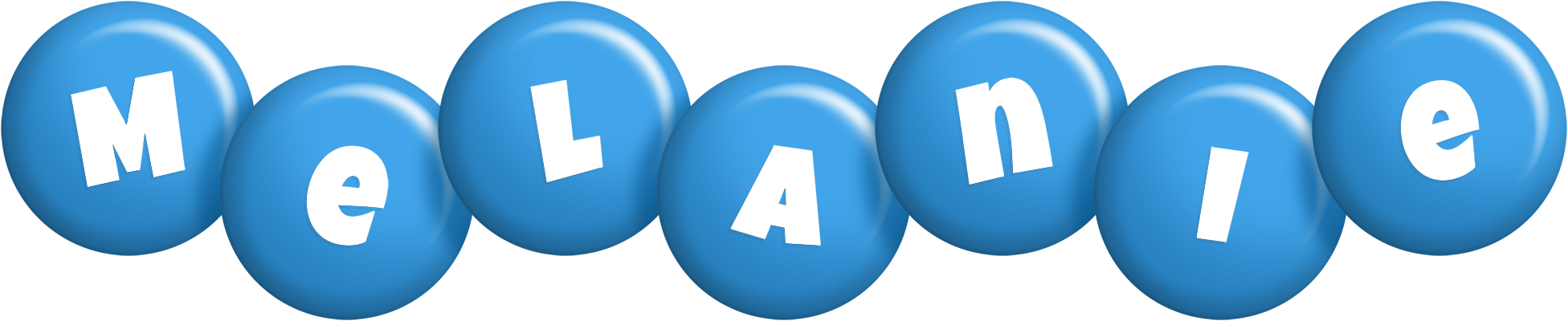 Melanie candy-blue logo