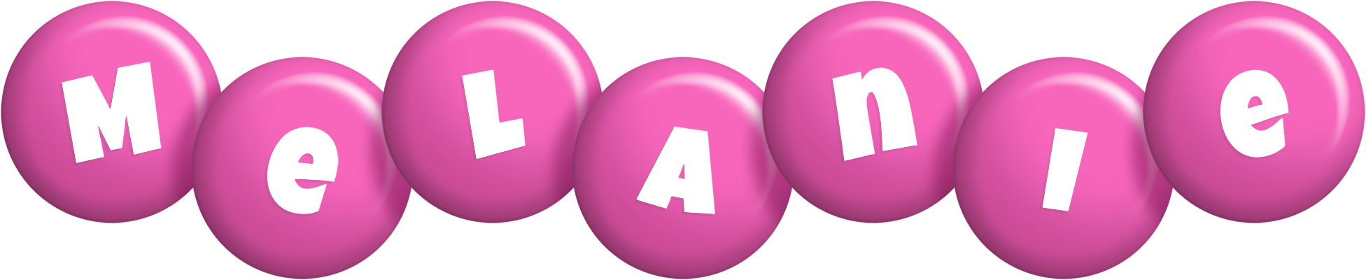 Melanie candy-pink logo