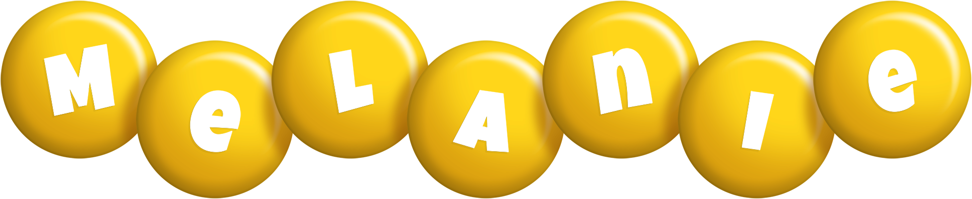 Melanie candy-yellow logo