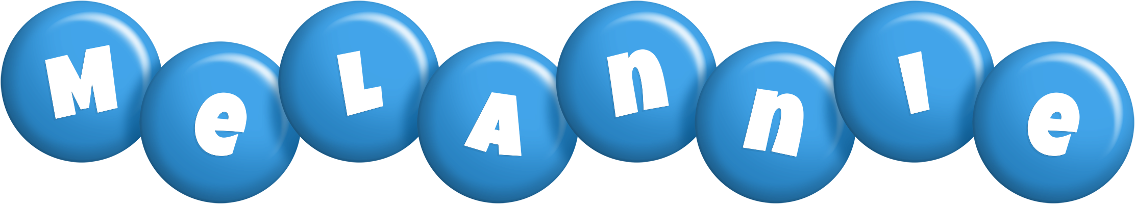 Melannie candy-blue logo