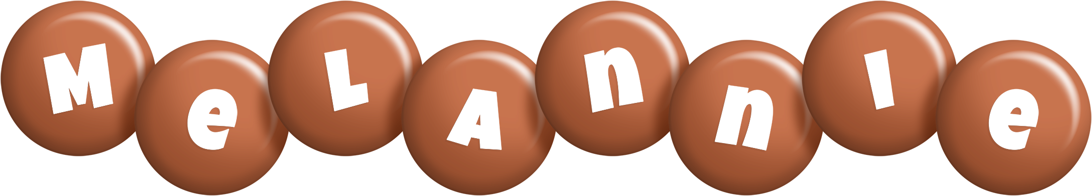 Melannie candy-brown logo