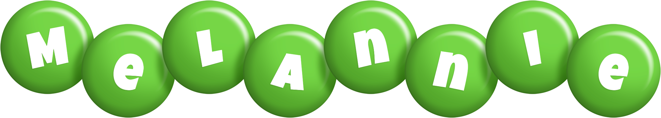 Melannie candy-green logo