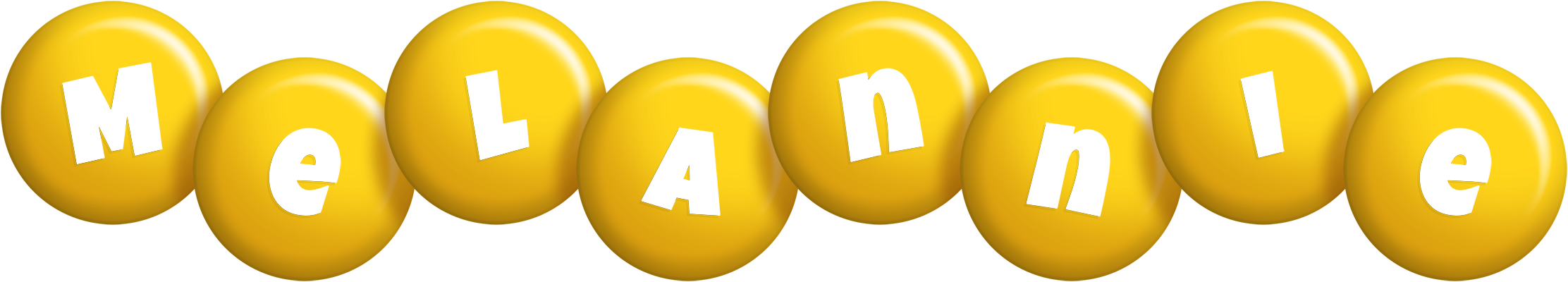 Melannie candy-yellow logo