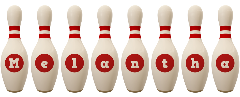 Melantha bowling-pin logo